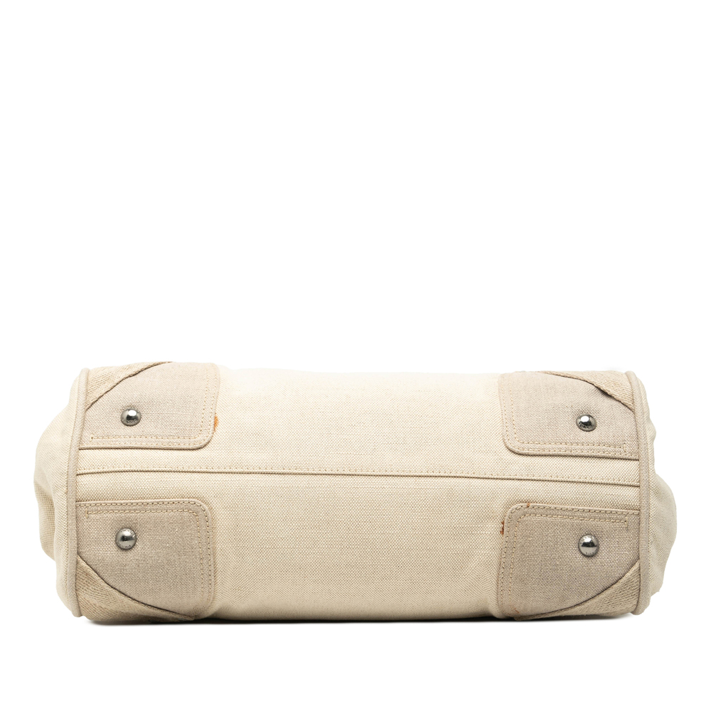 Pre-Loved Prada Canvas Canapa Mistolino Frame Satchel - Picture 3 of 7